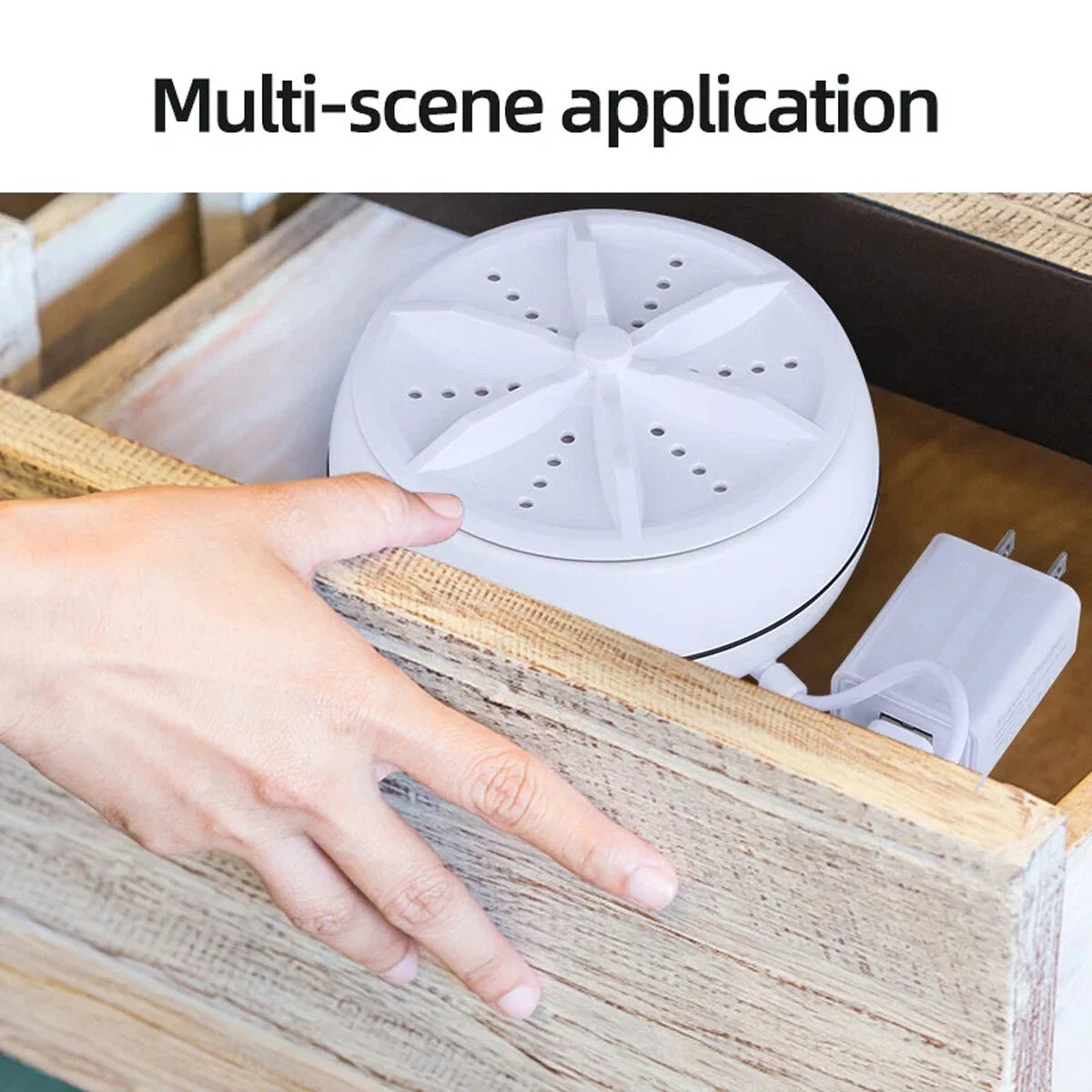 Portable Usb Travel Turbo Mini Washer | Ultrasonic Rotating Turbine Washing Machine For Socks Underwear Dishes Clothes