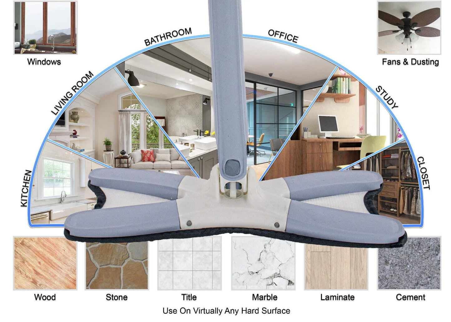 X Mop Manual Extrusion Hand-free Flat Squeeze