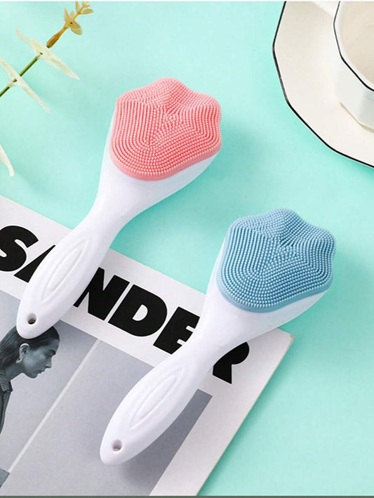 Silicone Face Scrubber Exfoliating Brush, Manual Handheld Massager, Facial Cleansing And Blackhead