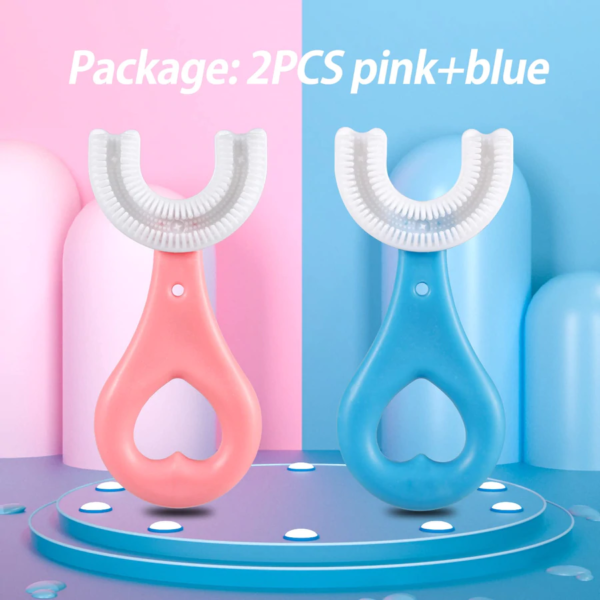 [pack Of 2] 360 Degree U-shaped Baby Toothbrush