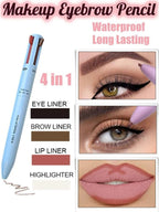 4 In 1 Waterproof Makeup Pen Eyebrow Pencil Long Lasting Easy Lip Color Liner