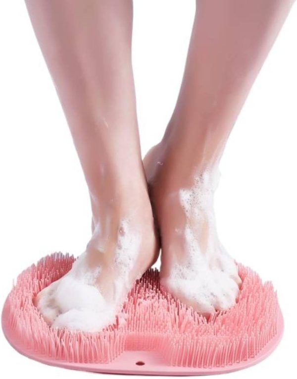 Shower Foot & Back Scrubber Mat, Wall Stick Suction