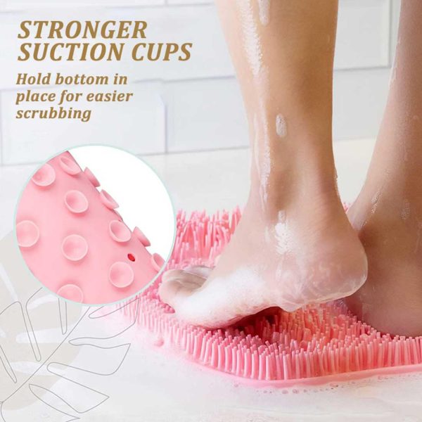 Shower Foot & Back Scrubber Mat, Wall Stick Suction