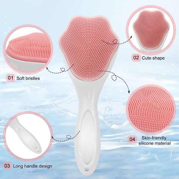 Silicone Face Scrubber Exfoliating Brush, Manual Handheld Massager, Facial Cleansing And Blackhead