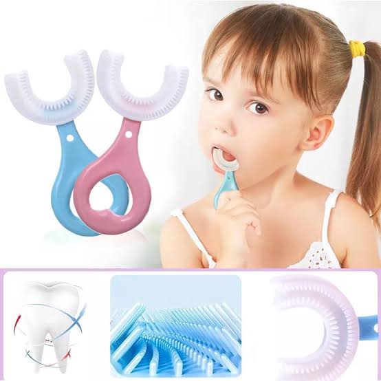 [pack Of 2] 360 Degree U-shaped Baby Toothbrush