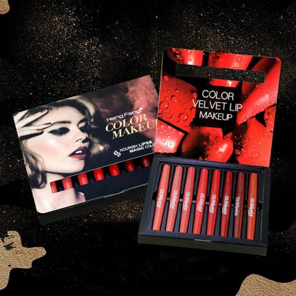 Pack Of 8 2-in-1 Matte Lipstick And Lip Liner Set, Waterproof Long Lasting Makeup Lipliner Pen Set For Women