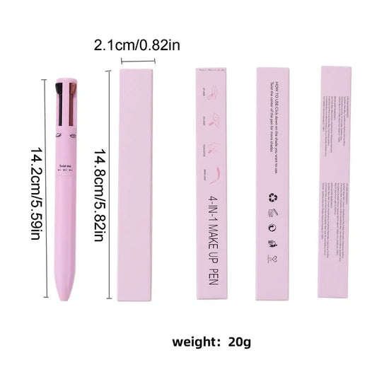 4 In 1 Waterproof Makeup Pen Eyebrow Pencil Long Lasting Easy Lip Color Liner