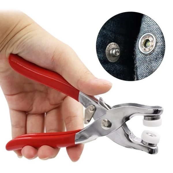 Plier Tool With 50 Sets Metal Snap Buttons – Thickened Snap Fastener Kit For Diy Crafting, Sewing, Leather, Bags, Clothes & Accessories