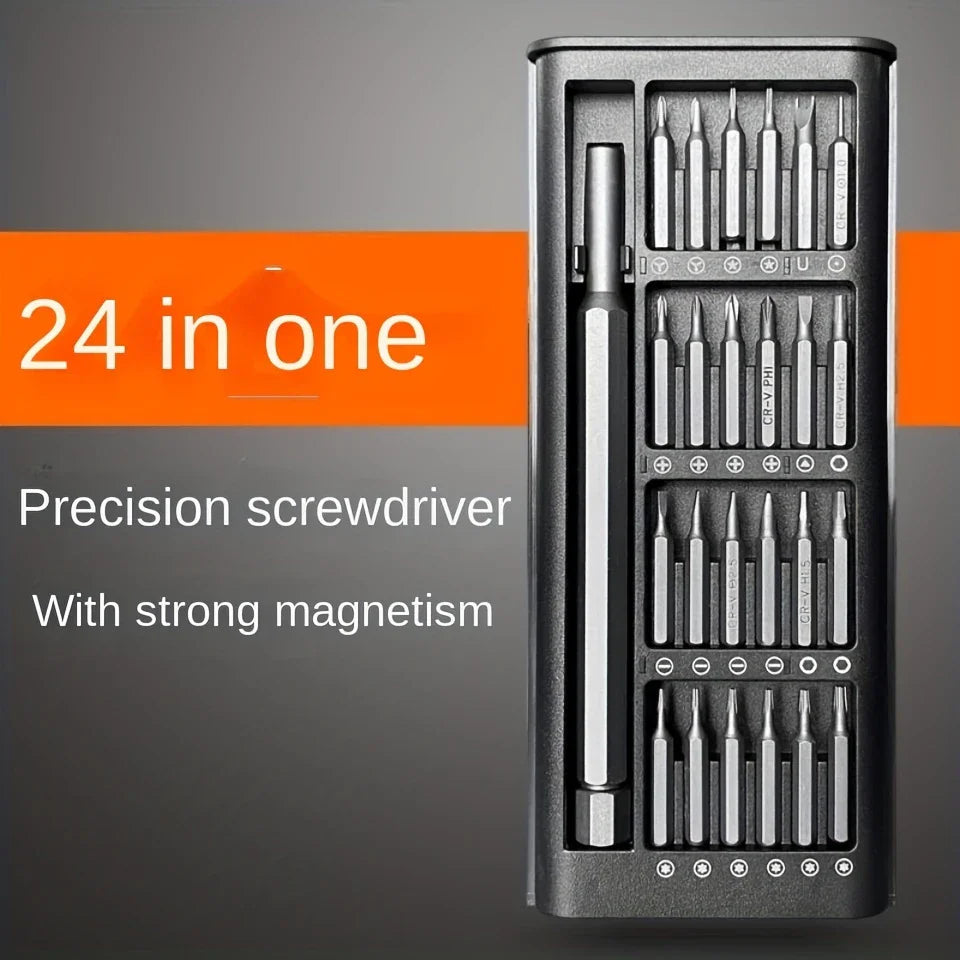 24 In 1 Precision Mini Magnetic Screwdriver Set, 24 In 1 Tool Kit, The Ultimate Electronic Repair Tool Kit For Phone