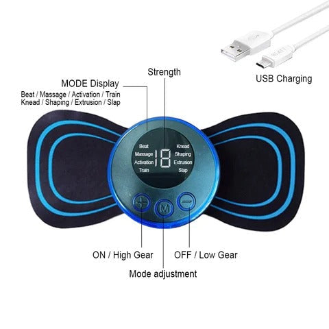 Pain Relief Portable Mini Electric Massager Ems Mini Body Massage Patch For Muscle Pain Relief