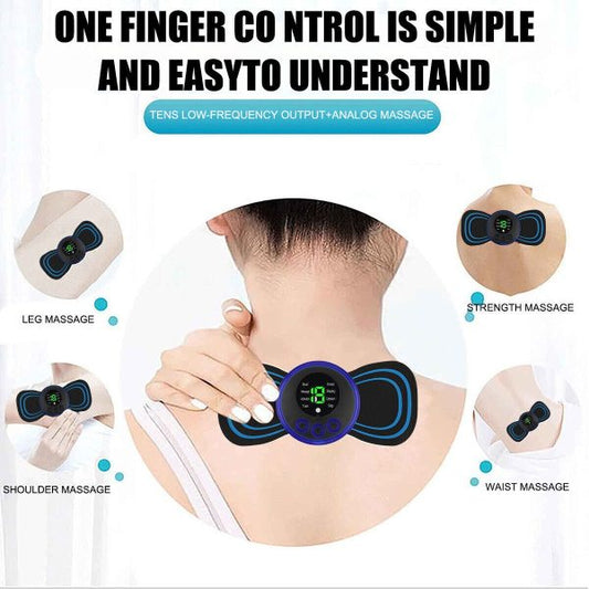 Pain Relief Portable Mini Electric Massager Ems Mini Body Massage Patch For Muscle Pain Relief