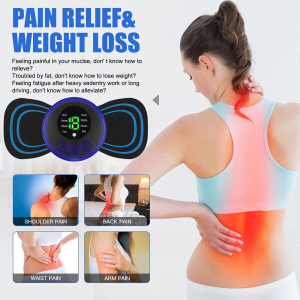 Pain Relief Portable Mini Electric Massager Ems Mini Body Massage Patch For Muscle Pain Relief