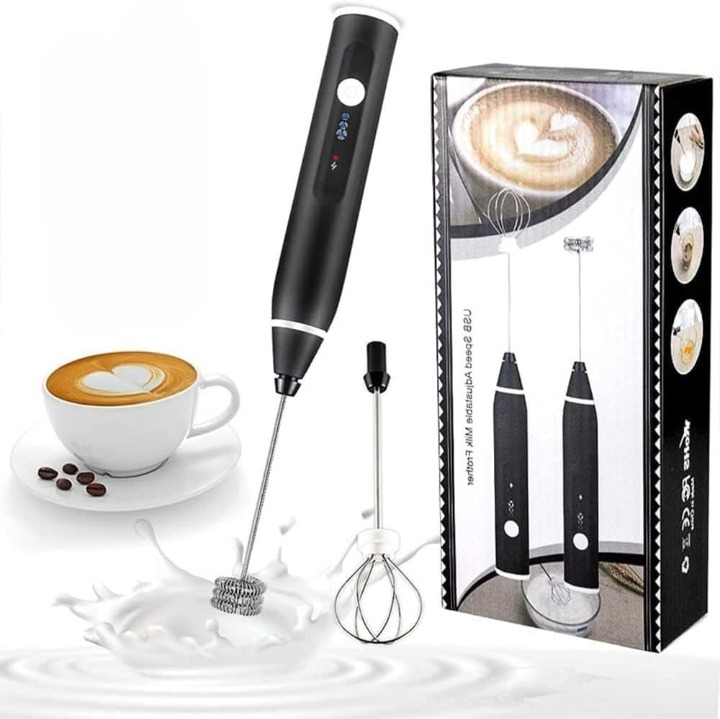 Rechargeable Electric Coffee Mixer Egg Beater Quick Frothing Action