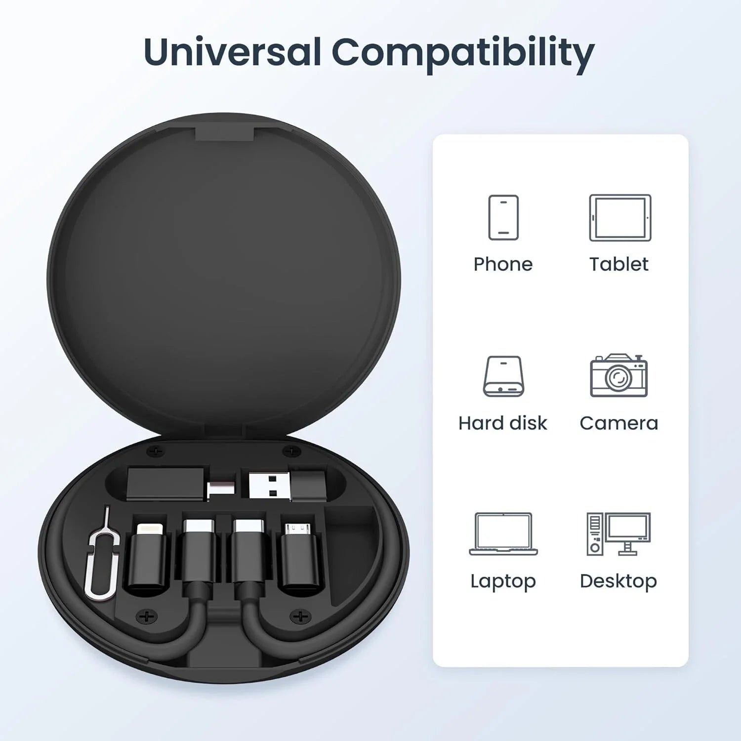 Multifunctional Data Cable Set 60w Fast Charging Cable For Android & Iphone