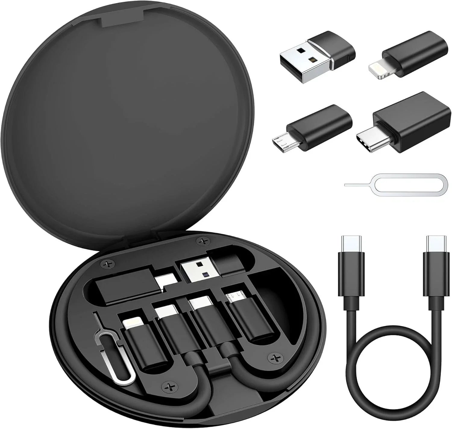 Multifunctional Data Cable Set 60w Fast Charging Cable For Android & Iphone