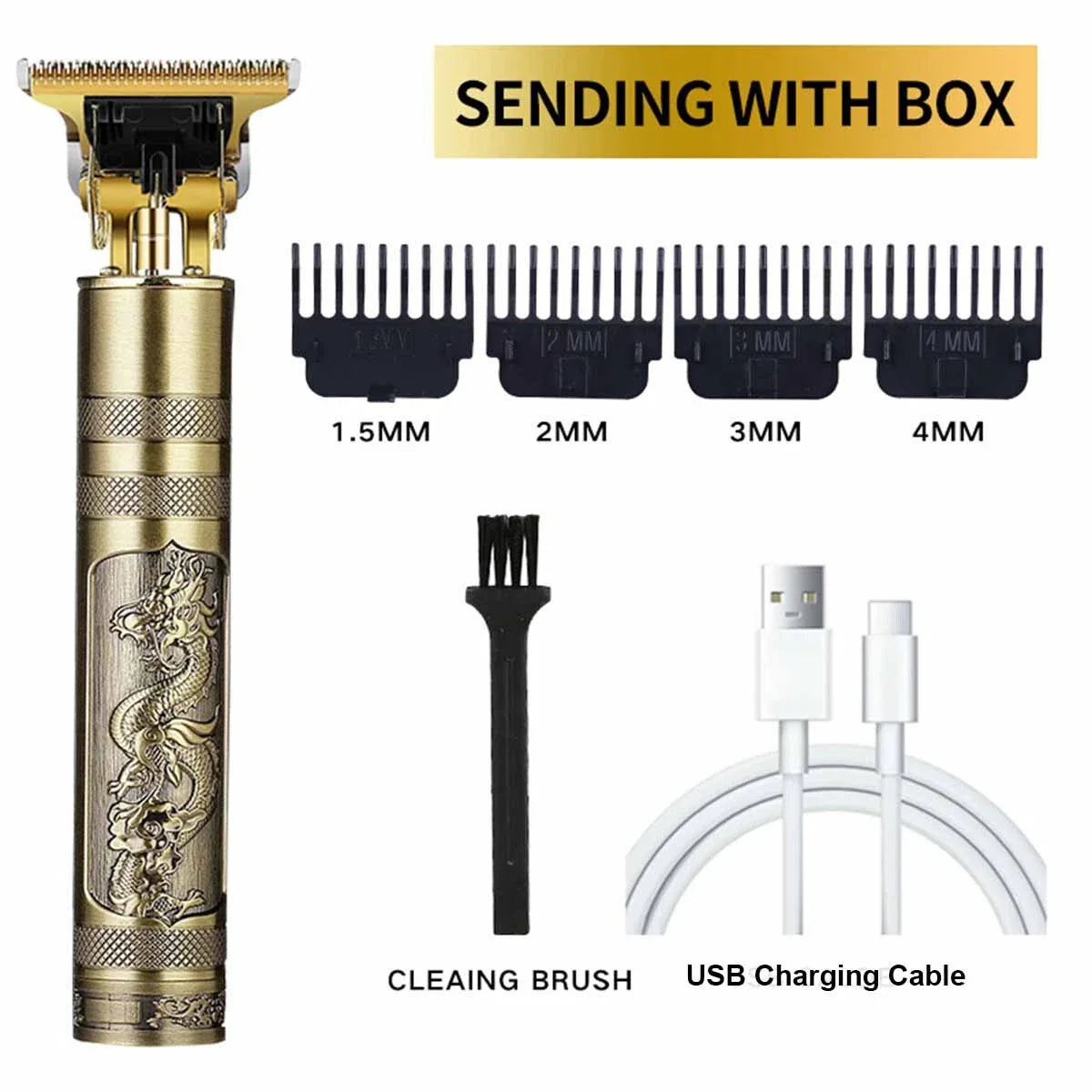 Metal Body – Vintage T9 Trimmer And Hair Clipper Cutting Machine For Men | Dragon Design
