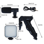 Ay-49 Vlogger Video Making Kits Vlog Microphone Led Fill Light Mini Tripod